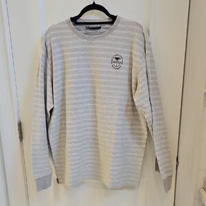 Men's‎ Gray Striped Long Sleeve Sweatshirt. Surf